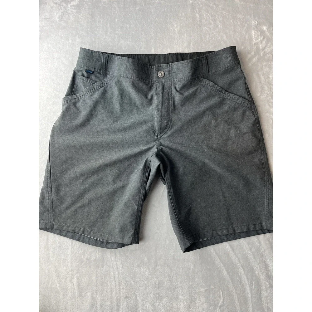 KUHL Shorts Mens 38 Grey Renegade Cargo Hiking Performance Outdoor Excellent